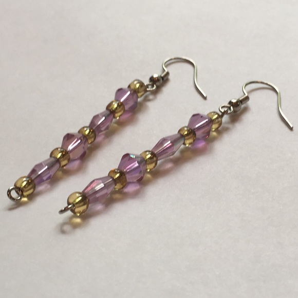 Handmade Vintage Dangling Earrings - Picture 2 of 4